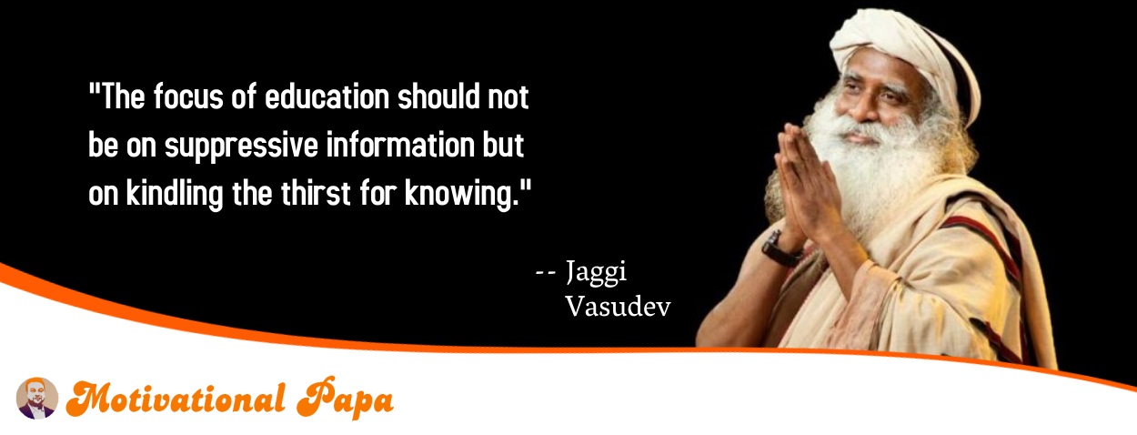 Best Motivational quotes by Jaggi Vasudev | motivationalpapa